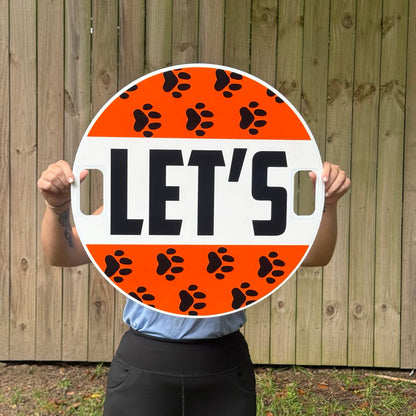 Custom Cheer Signs | Circle, Square & Rectangle with or without Handles