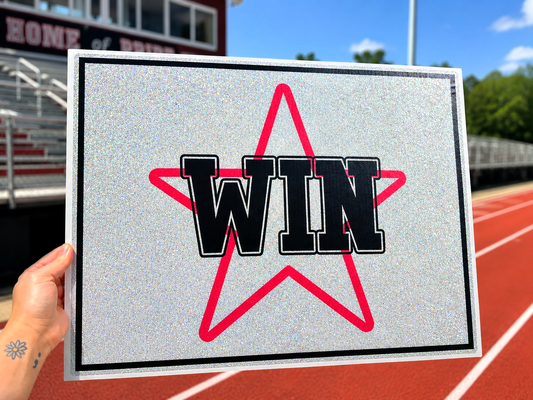 Custom Glitter Cheer Signs