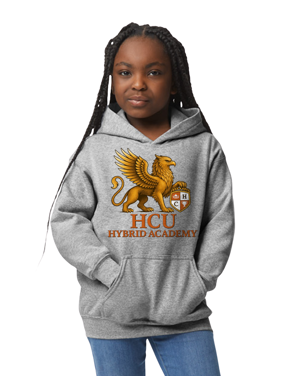 HCU Hybrid Academy Youth Logo Hoodie